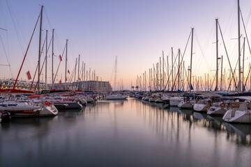 Obraz na płótnie Canvas Sunset at the Marina