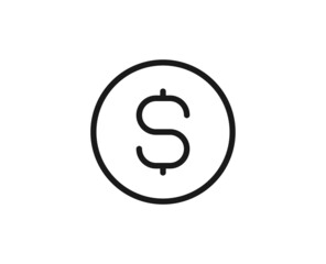 Black line icon on white background