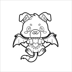 Pastel goth coloring page for all ages