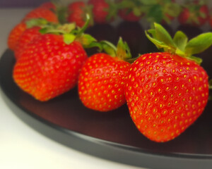 strawberry on a plate