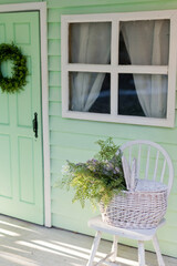 Small green shed garden house