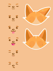 A set of smilie faces to edit by yourself