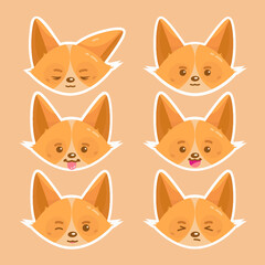 Steakers of a corgi, animal smilie faces
