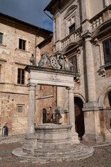 Obraz premium View on streets and houses in ancient town Montepulciano, Tuscany, Italy