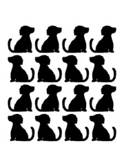 Viele brave sitzende Hunde  © Style-o-Mat-Design