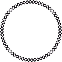 Round frame. Circle Ornamental decorative frame
