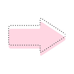 dotted pastel arrow
