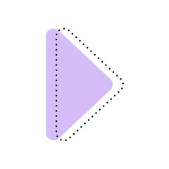 dotted pastel arrow
