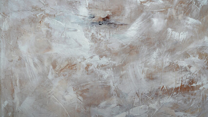 Nonfigurative art. Closeup view of a modern painting with beautiful brush texture and color palette.