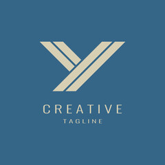 Monogram Letter Y Logo Design , Vector Template