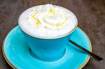 typical hot chocolate with cream