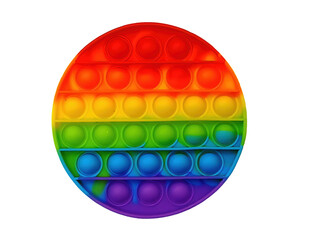 Colorful Bubble fidget in rainbow color in round shape for kids