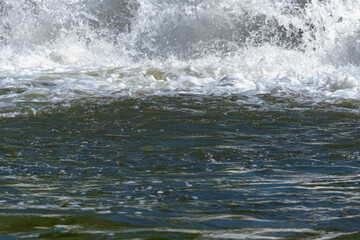 water flowing into the water