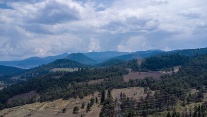 Montañas  en  Parque Nacional Cumbres del Ajusco, Ciudad de México.