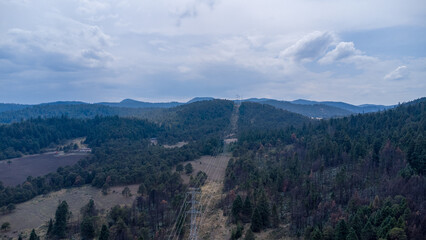 Montañas  en  Parque Nacional Cumbres del Ajusco, Ciudad de México.