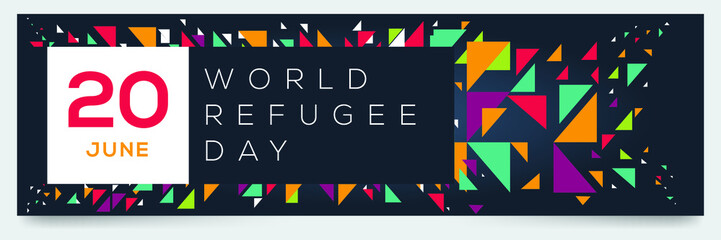 Fototapeta na wymiar World Refugee Day, held on 20 June.