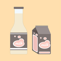 World milk day. Milk chocolate package design paired, pasteurized, UHT, sterilized, Refurbished. Concept for product of milk. Vector best premium illustration.