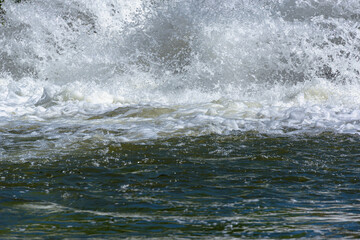 water flowing into the water