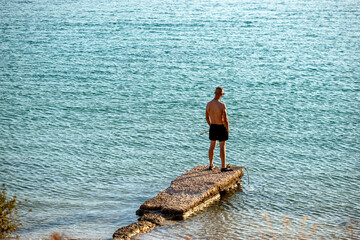 person on the beach, greece, grekland, europe, eu