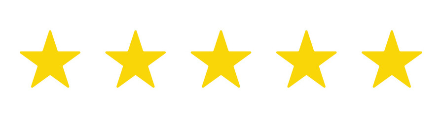 5  stars raiting simbol for sociel media.Vector design