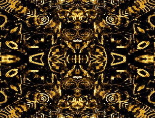 Animal Acrylic Background. Brown Pattern Leopard.