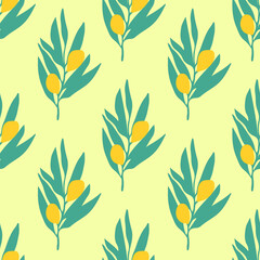 seamless repeat pattern with summer flowers and leafs vector illustration design 
