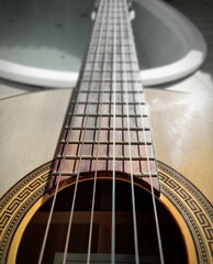 acoustic guitar close up