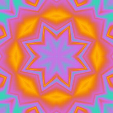 Abstract background with bright gradient colors. Psychedelic caleidoscope mandala design ornament
