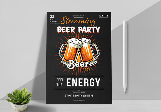 International Beer Day Flyer Template Layouts