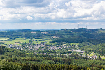 Fototapeta na wymiar Blick auf Kreuztal Littfeld im Siegerland