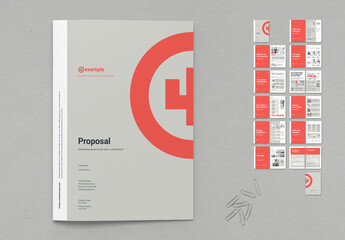 Business Proposal Template in Red and Light Gray