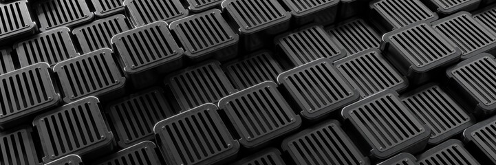 Background of cubes. Geometric structure. 3D visualization