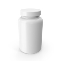 Vitamin Pill Bottle Mockup 3d rendering isolated white background