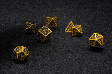 A set of dice thrown on the mate