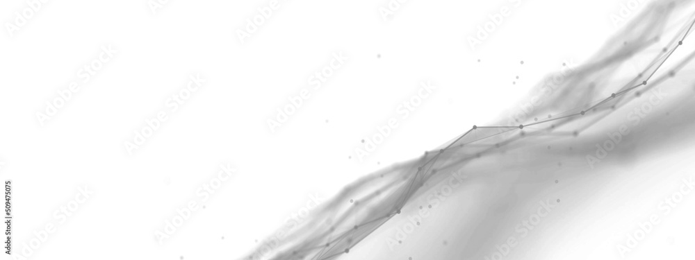 Poster abstract halftone wave background frame. design connection of flow smoke, energy. texture plexus cha