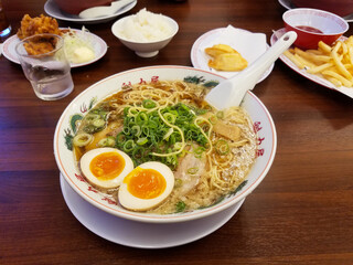 Authentic bowl of ramen in Japan