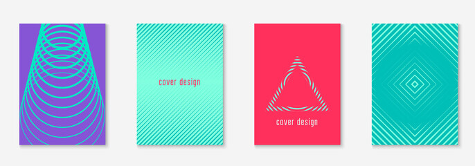 Corporate brochure cover page with minimalist geometric element.