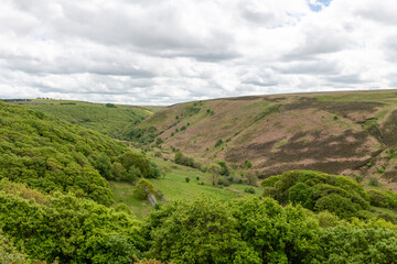 Landscape photo of the Doone valley at Robbers bridge in Somerset