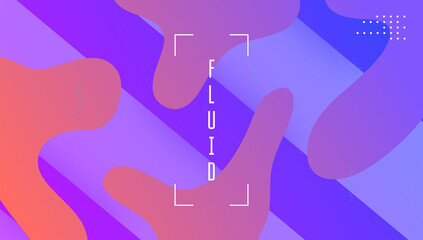 Modern Banner. Pink Plastic Shape. Tech Abstract Design. Dynamic Element. Hipster Frame. Futuristic Layout. Commercial Wallpaper. Wave Landing Page. Lilac Modern Banner