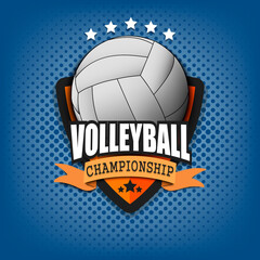 Volleyball logo template design