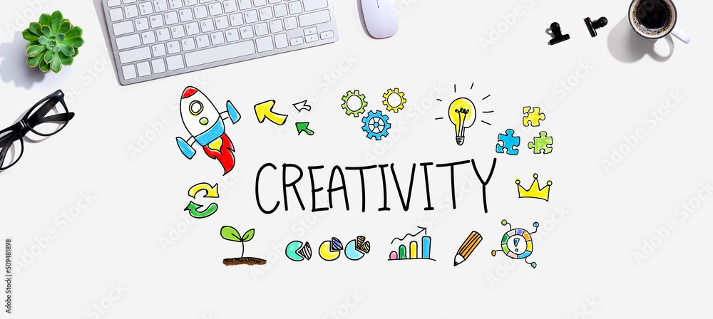 Poster creativity with a computer keyboard and a mouse