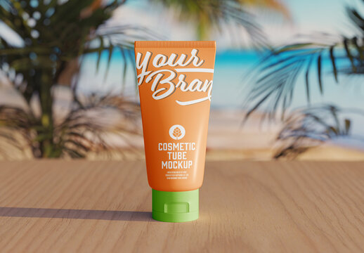 Mate  Cosmetic Tube Scene Mockup