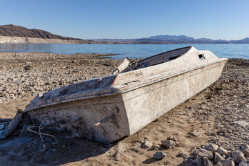 Lake Mead Drought Level Reveals Sunken Boat
Lake Mead Drought Level Reveals Sunken Boat
Lake Mead...