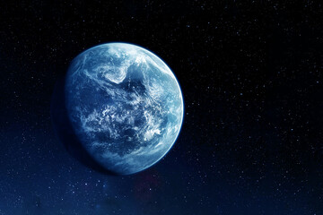 Planet Earth, on a dark background. Elements of this image furnished by NASA