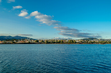 Salt lagoon within the urban center of Calpe, Spain