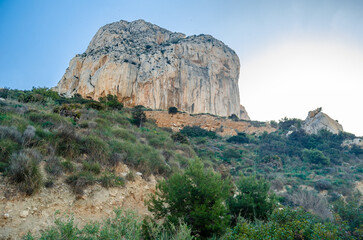 Fototapeta na wymiar View of Penon de Ifach, a crag in Calpe, Spain