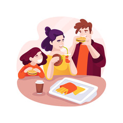 Quick snack isolated cartoon vector illustration.