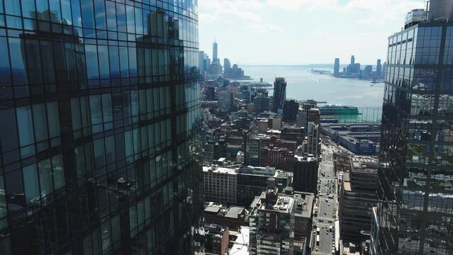 Aerial of Upper Manhattan New York 04