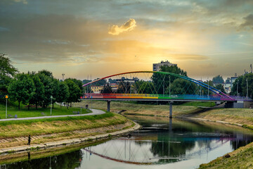 Narutowicz Bridge in the polish city of Rzeszow