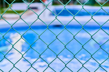Fototapeta premium swimming pool safety fence